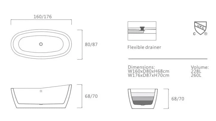 Bảng vẽ kỹ thuật Bồn tắm Euroking EU-6027