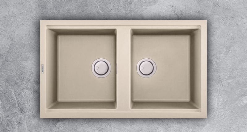 Chậu rửa bát đá 2 hố cân Malloca Bianco G-45062