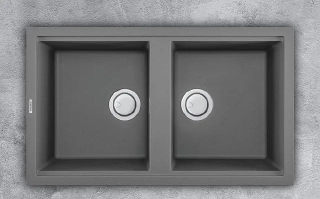 Chậu rửa bát đá 2 hố cân Malloca Titanium G-45073