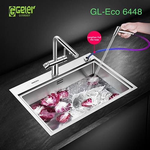 Chậu rửa bát 1 hố Geler GL Eco-6448