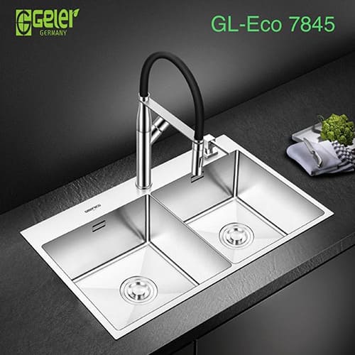 Chậu rửa bát 2 hố Geler GL Eco-7845