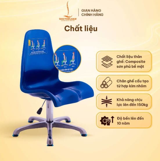 Ghế DoctorLoan chất liệu & an toàn sử dụng