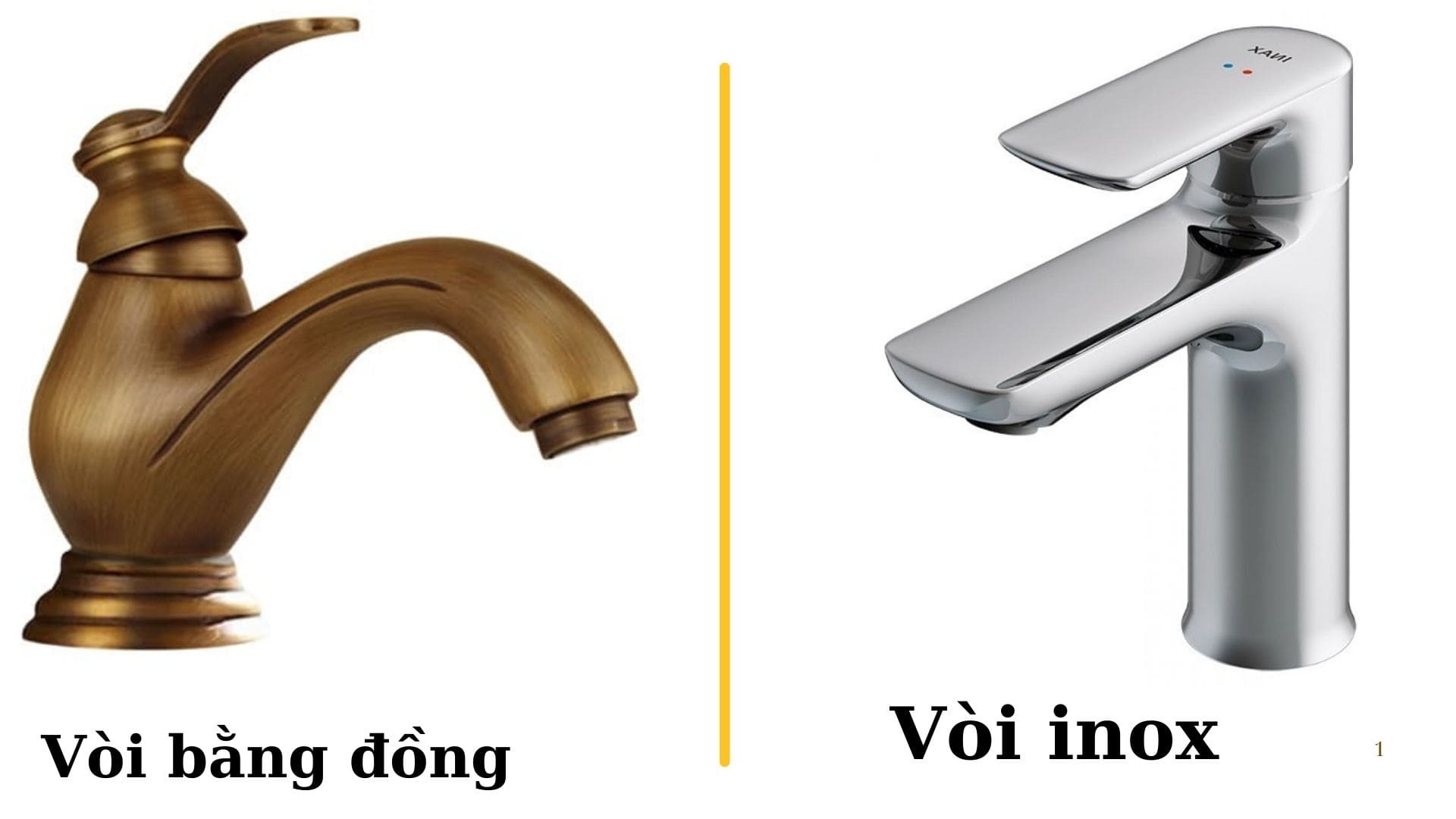 Giới thiệu vòi lavabo inox và vòi lavabo bằng đồng