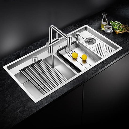 Chậu rửa bát 2 hố có máy rửa chén Geler GL-10050