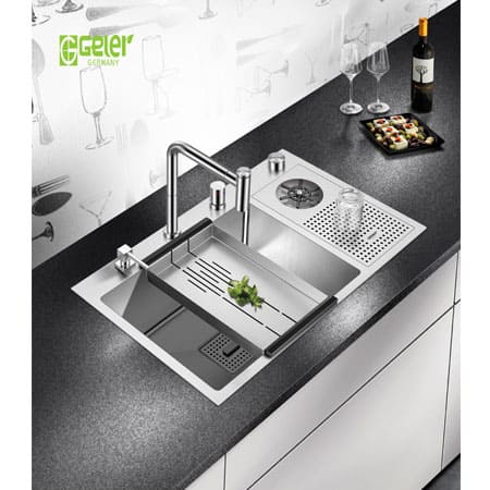 Chậu rửa bát 1 hố 1 bàn Geler GL-7648