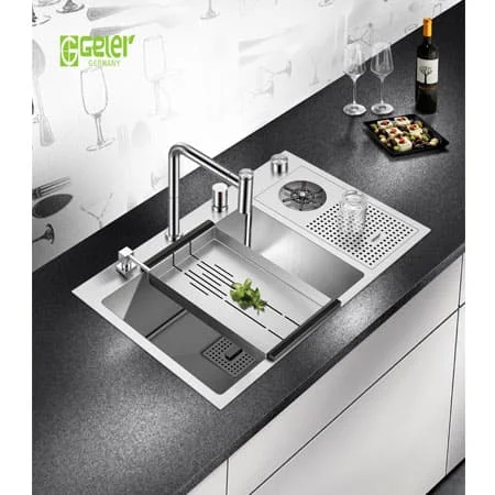 Chậu rửa bát 1 hố 1 bàn Geler GL-7648