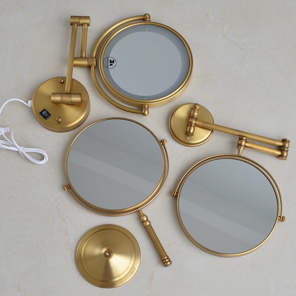 Gương để bàn khung đồng Kanly