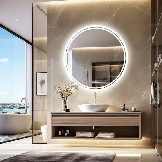 gương soi nhà tắm đèn led