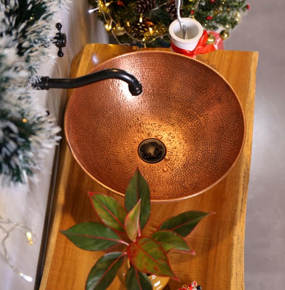 Chậu lavabo bằng đồng Kanly