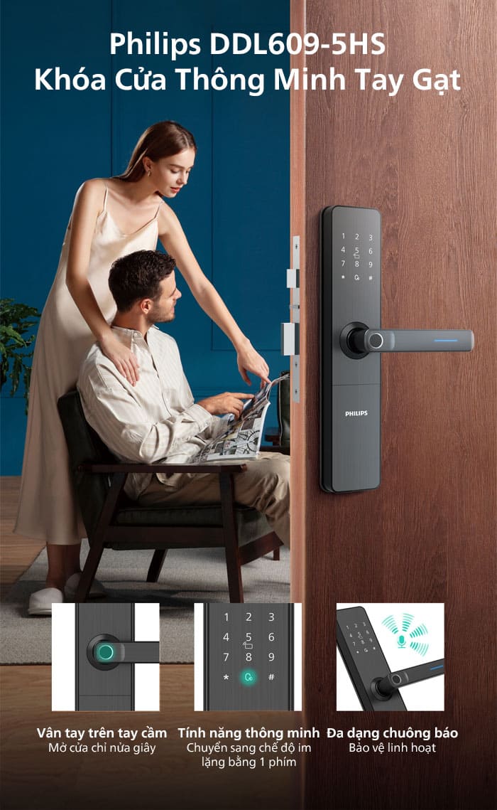 Khóa cửa thông minh Philips có dễ sử dụng không 