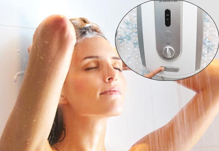 Không bật bình nóng lạnh khi đang tắm 