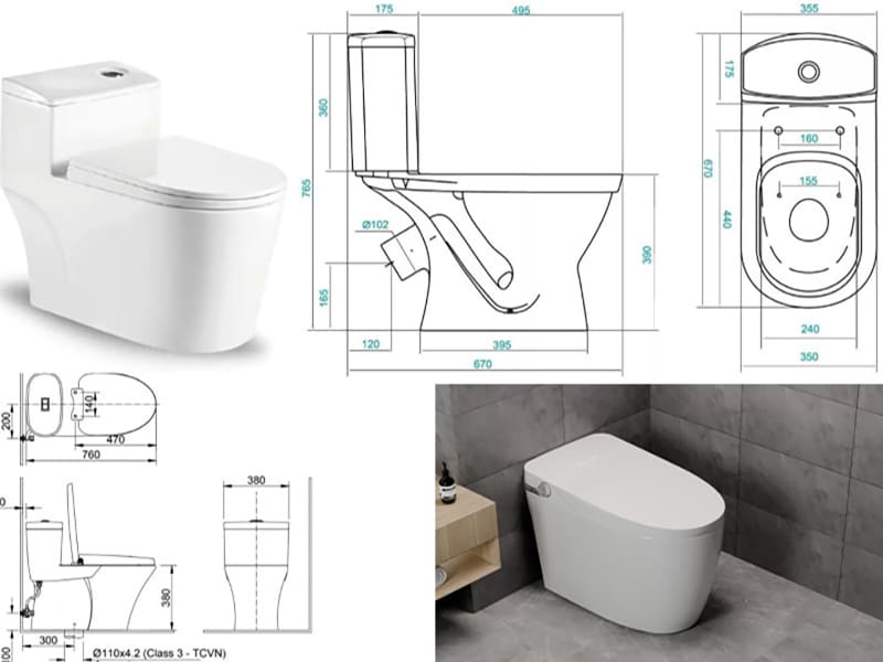 Kiểm tra kích thước bồn cầu 