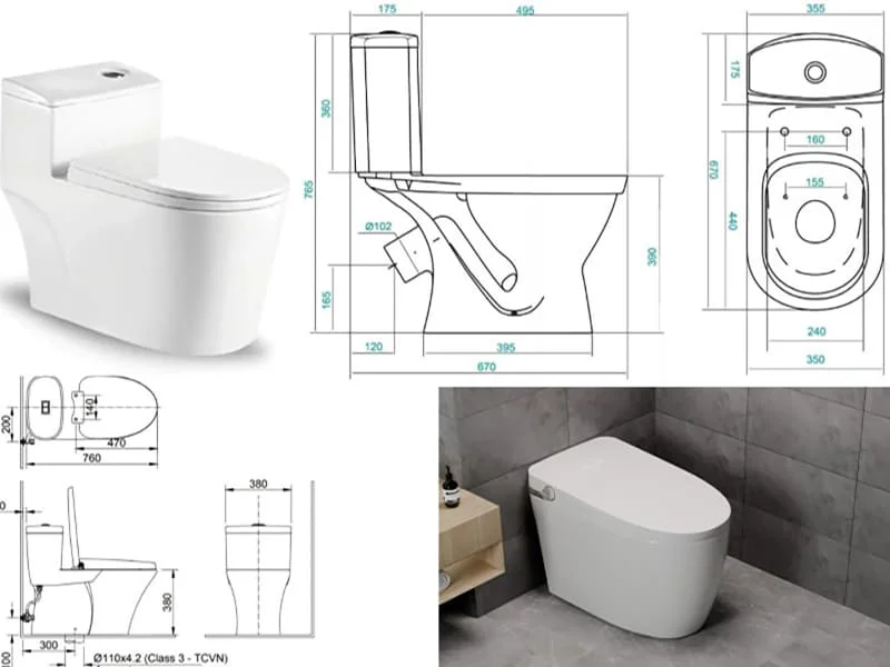 Kiểm tra kích thước bồn cầu 