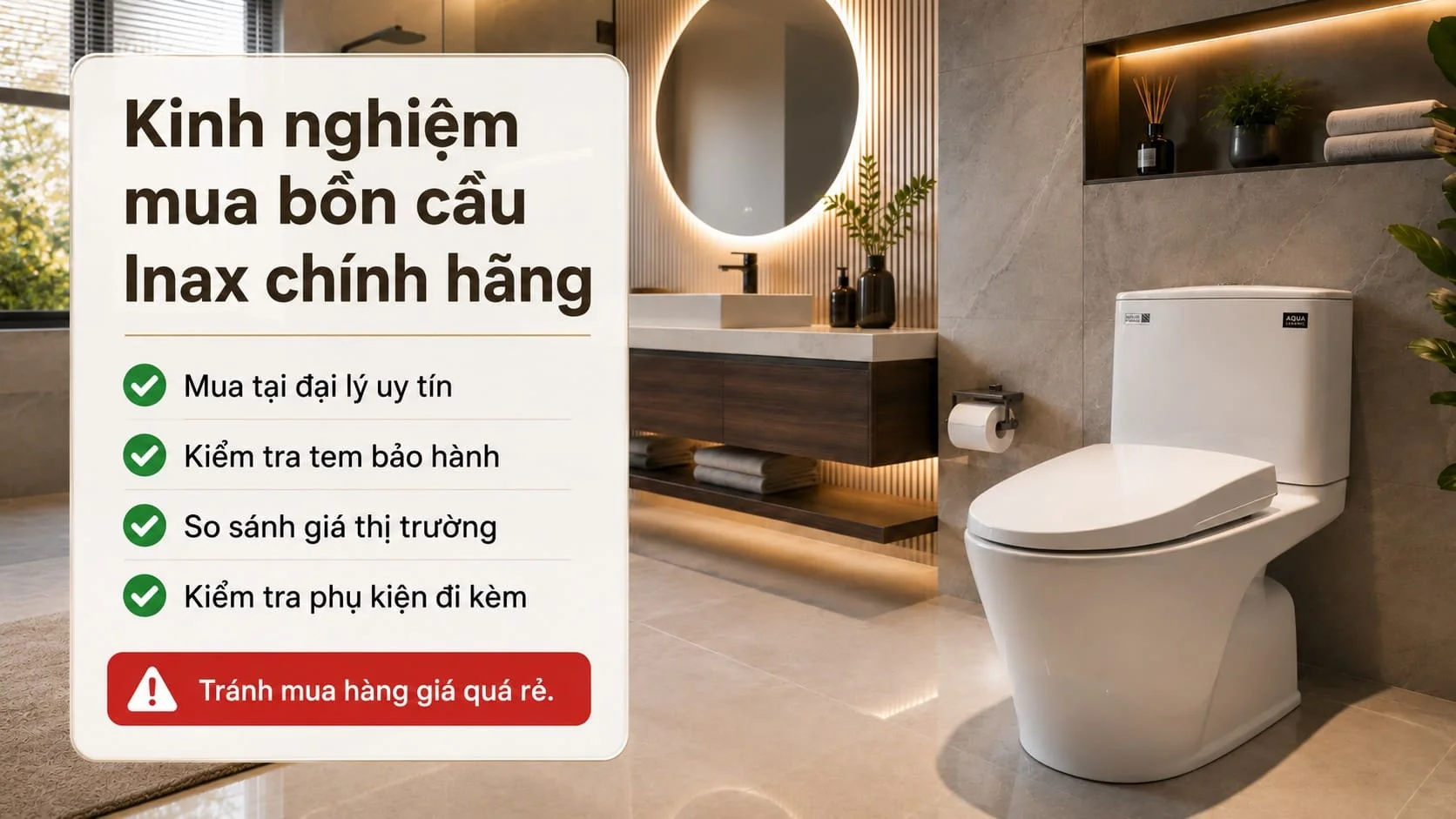 Kinh nghiệm mua bồn cầu Inax chính hãng