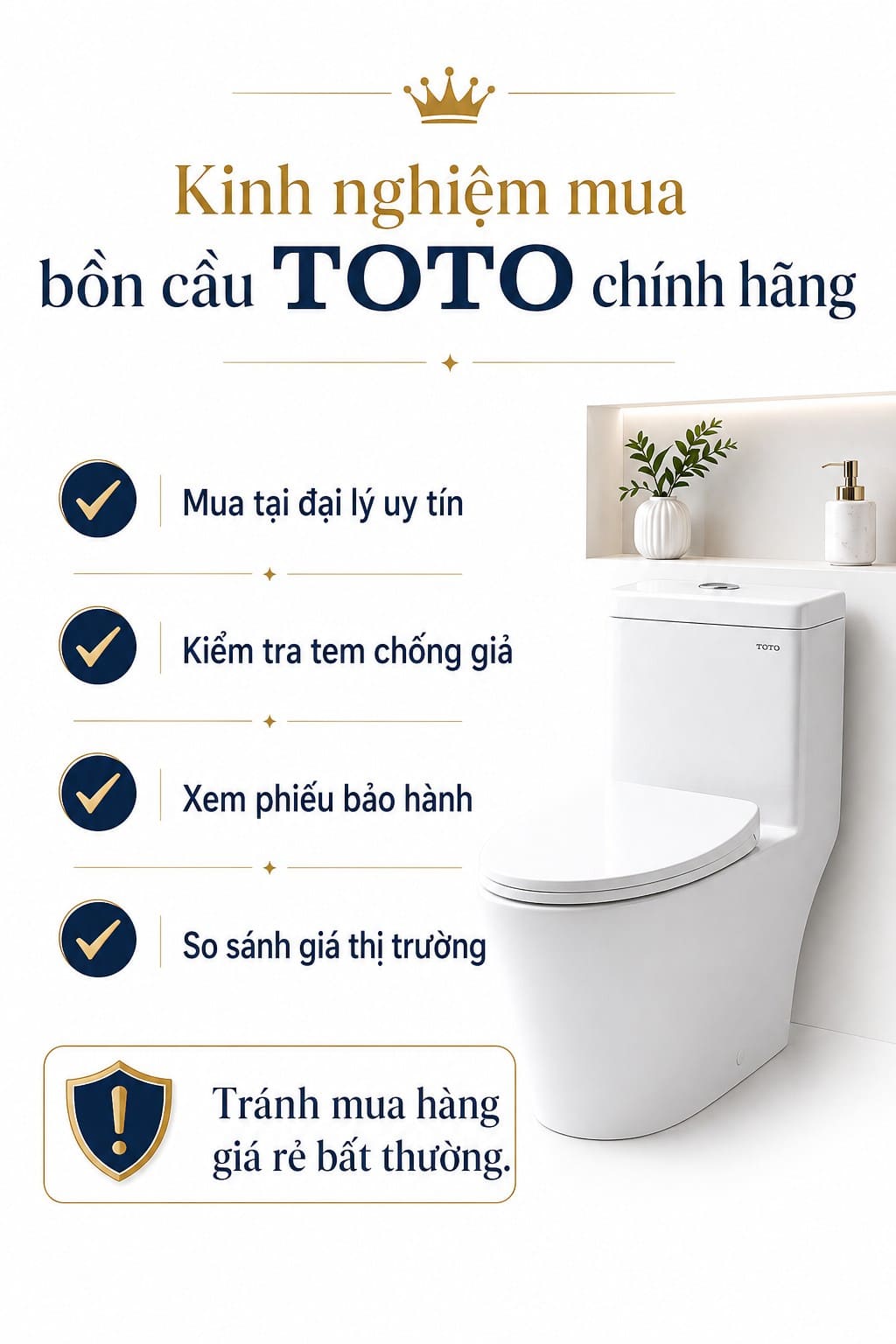 Kinh nghiệm mua bồn cầu TOTO chính hãng