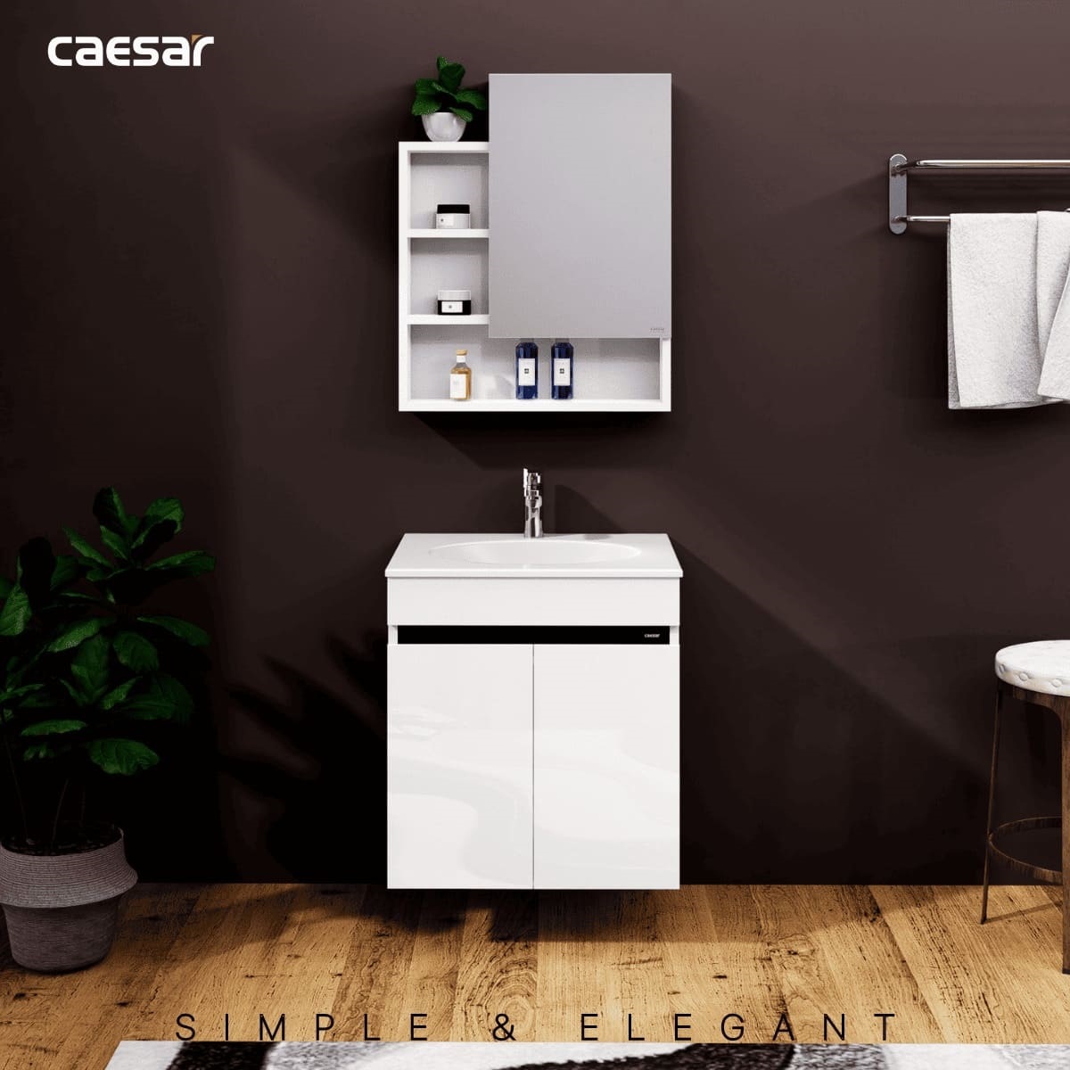 Kinh nghiệm chọn mua tủ chậu Caesar cho phòng tắm nhỏ