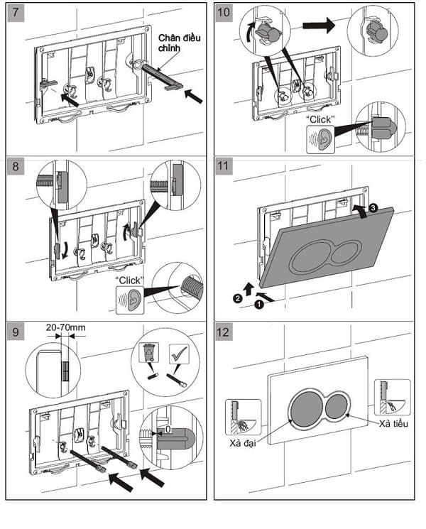 Lắp bộ xả nhân bồn cầu