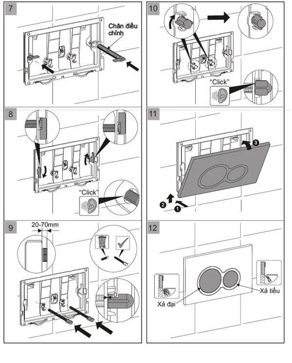 Lắp bộ xả nhân bồn cầu