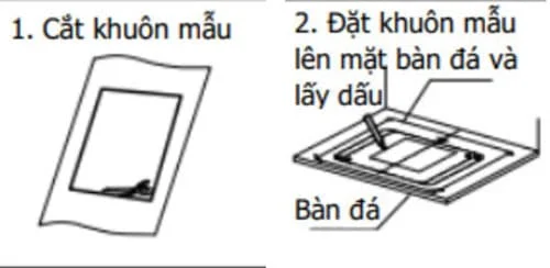 cách lấy dấu vị trí đặt chậu 