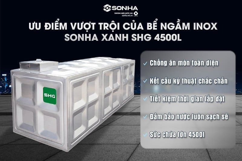 Lợi ích vượt trội của bể nước ngầm