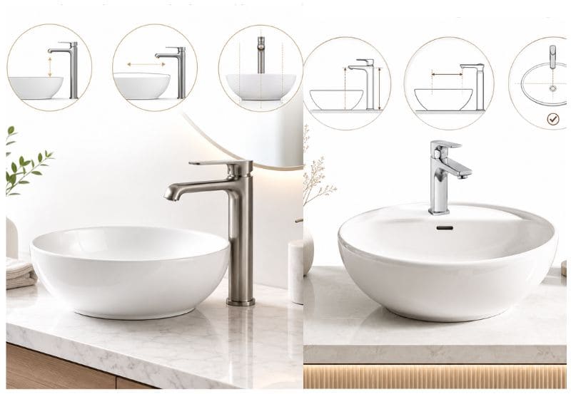 Lựa chọn chậu phù hợp với vòi châuj