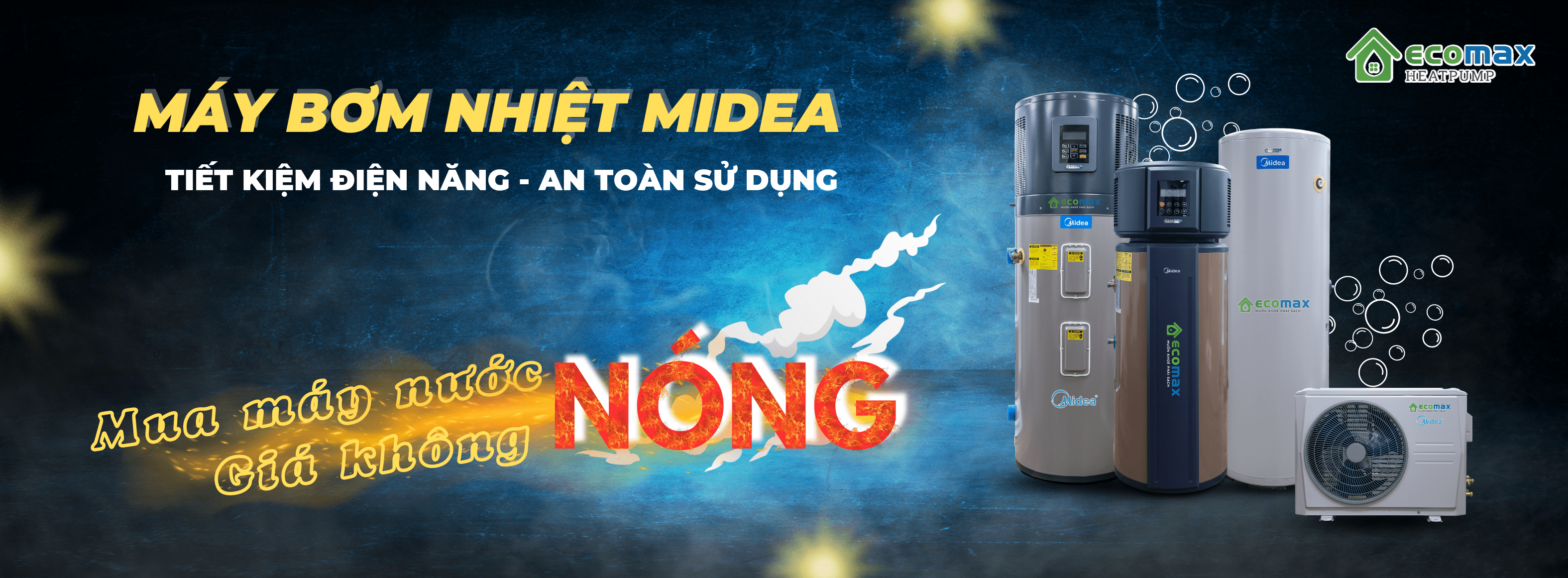 May bơm nhiệt Midea chính hãng giá rẻ nhất tại Ba Đình, Hà Nội