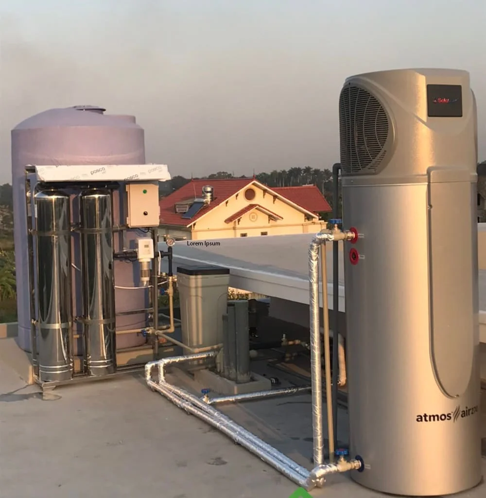 Máy bơm nhiệt Solahart tại công trình huyện Ba Vì