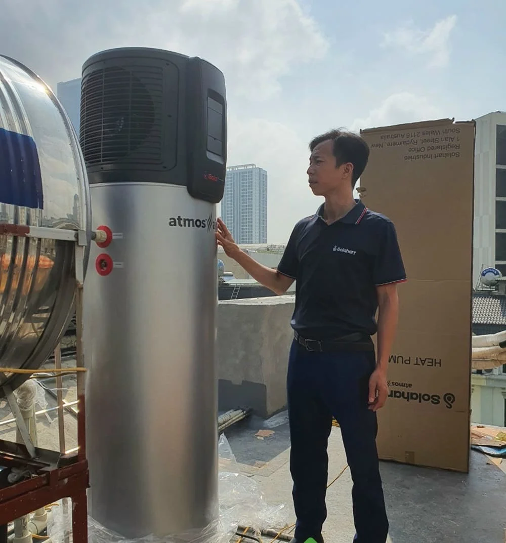 Máy bơm nhiệt Solahart tại công trình biệt thự Đại Mỗ, Nam Từ Liêm, Hà Nội