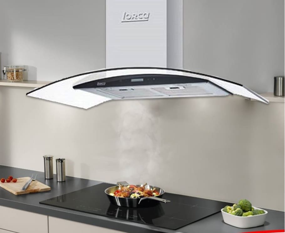 Máy hút mùi kính cong