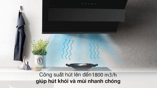 Máy hút mùi kính vat Midea 90J18