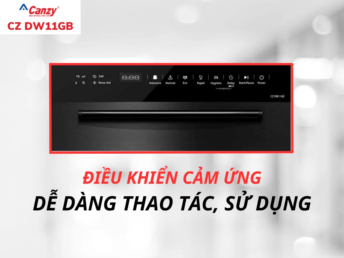 Máy rửa bát Canzy CZ-DW11GB dễ dàng sử dụng 