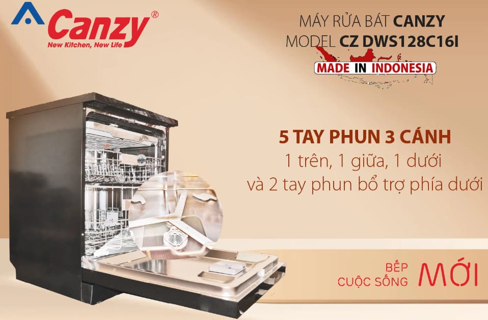 Máy rửa bát Canzy CZ-DWS128C16L