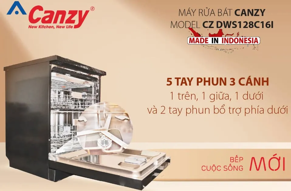 Máy rửa bát Canzy CZ-DWS128C16L