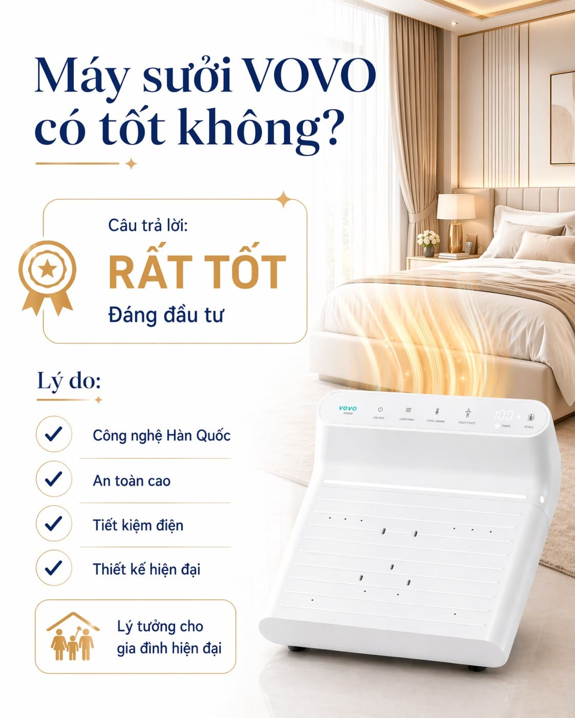Máy sưởi VOVO có tốt không?