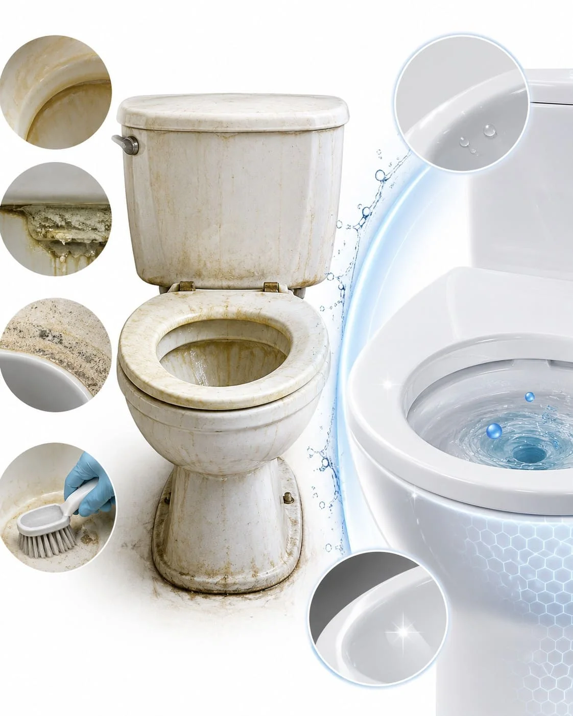 Men sứ bị ố vàng, khó làm sạch