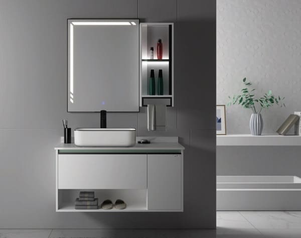 Bộ tủ chậu cao cấp đèn Led Mowoen MW6603-80