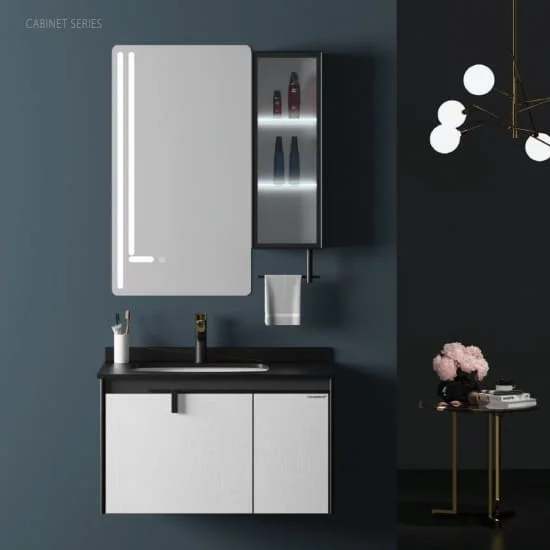 Bộ tủ chậu cao cấp đèn Led Mowoen MW6611-80