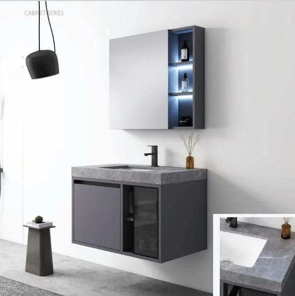 Bộ tủ chậu cao cấp đèn Led Mowoen MW6803S-80