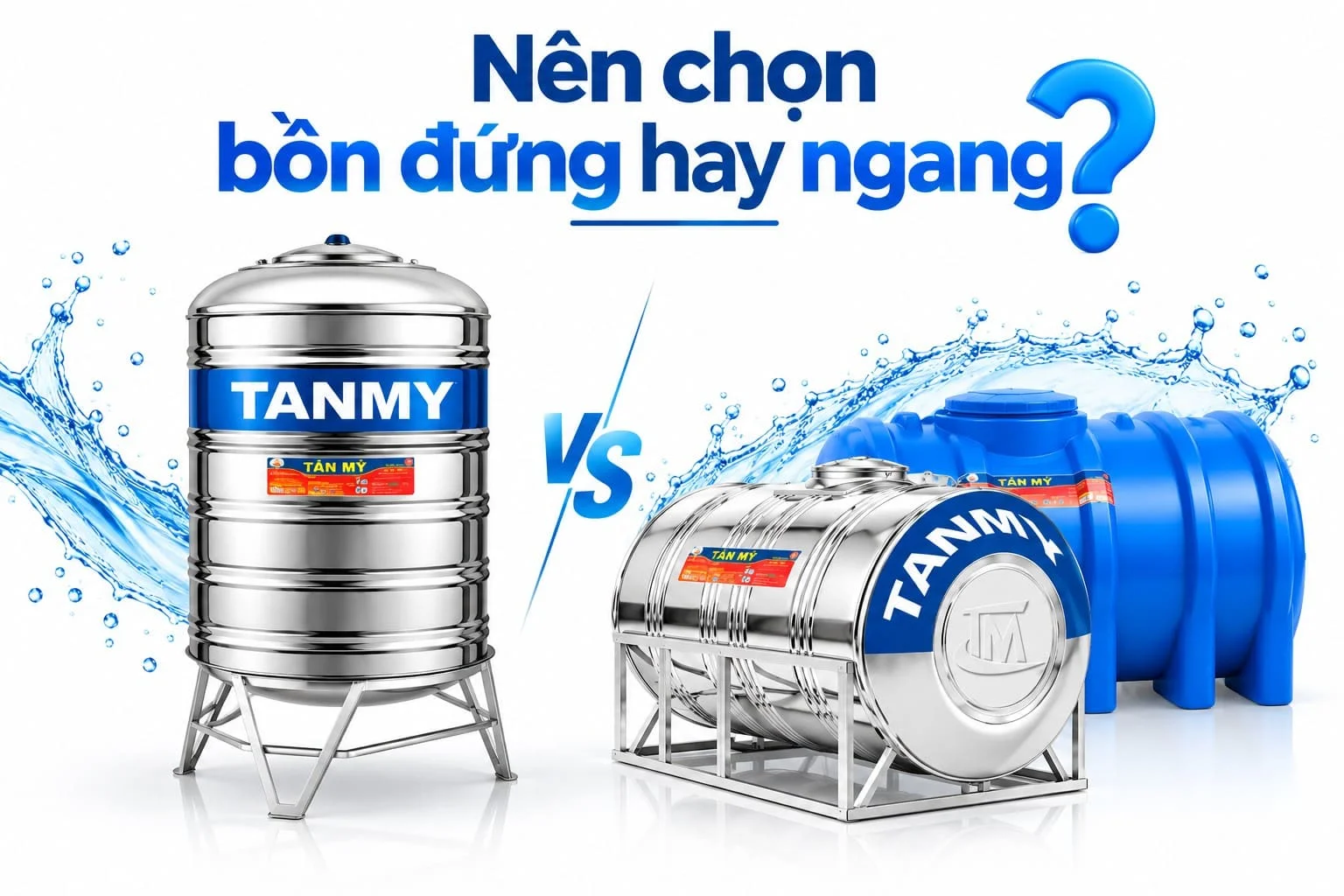 Nên chọn bồn đứng hay ngang?