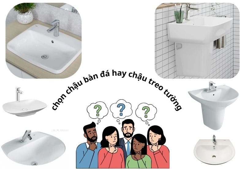 Nên chọn lavabo Inax đặt bàn hay treo tường?
