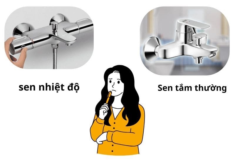 Nên chọn sen tắm thường hay sen tắm nhiệt độ?