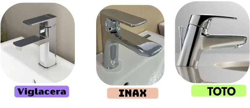 Nên chọn vòi chậu Inax, Viglacera hay Toto?