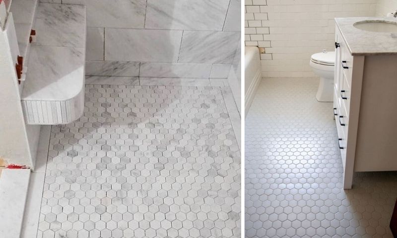 Gạch nền nhà tắm tổ ong