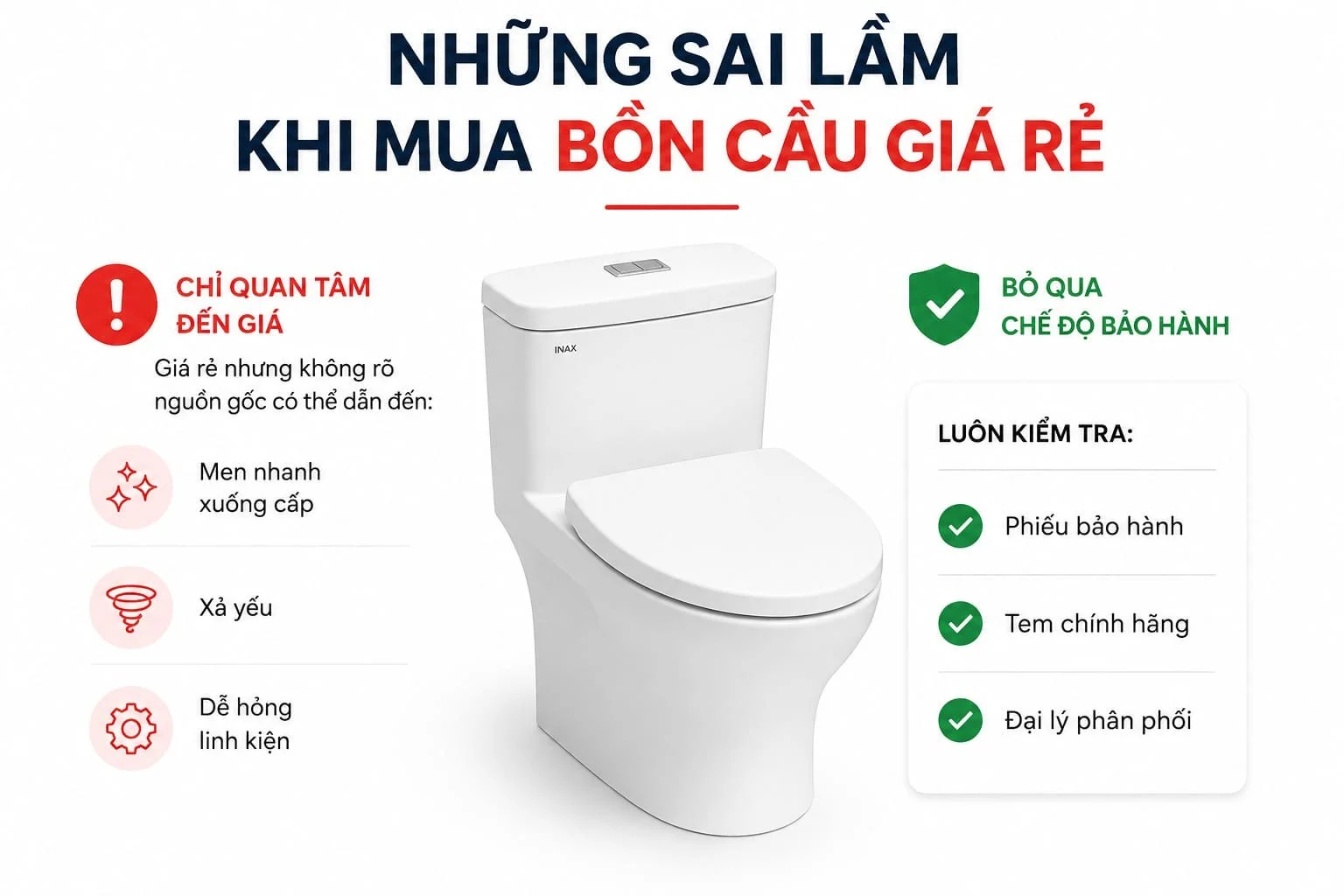 Những sai lầm khi mua bồn cầu giá rẻ