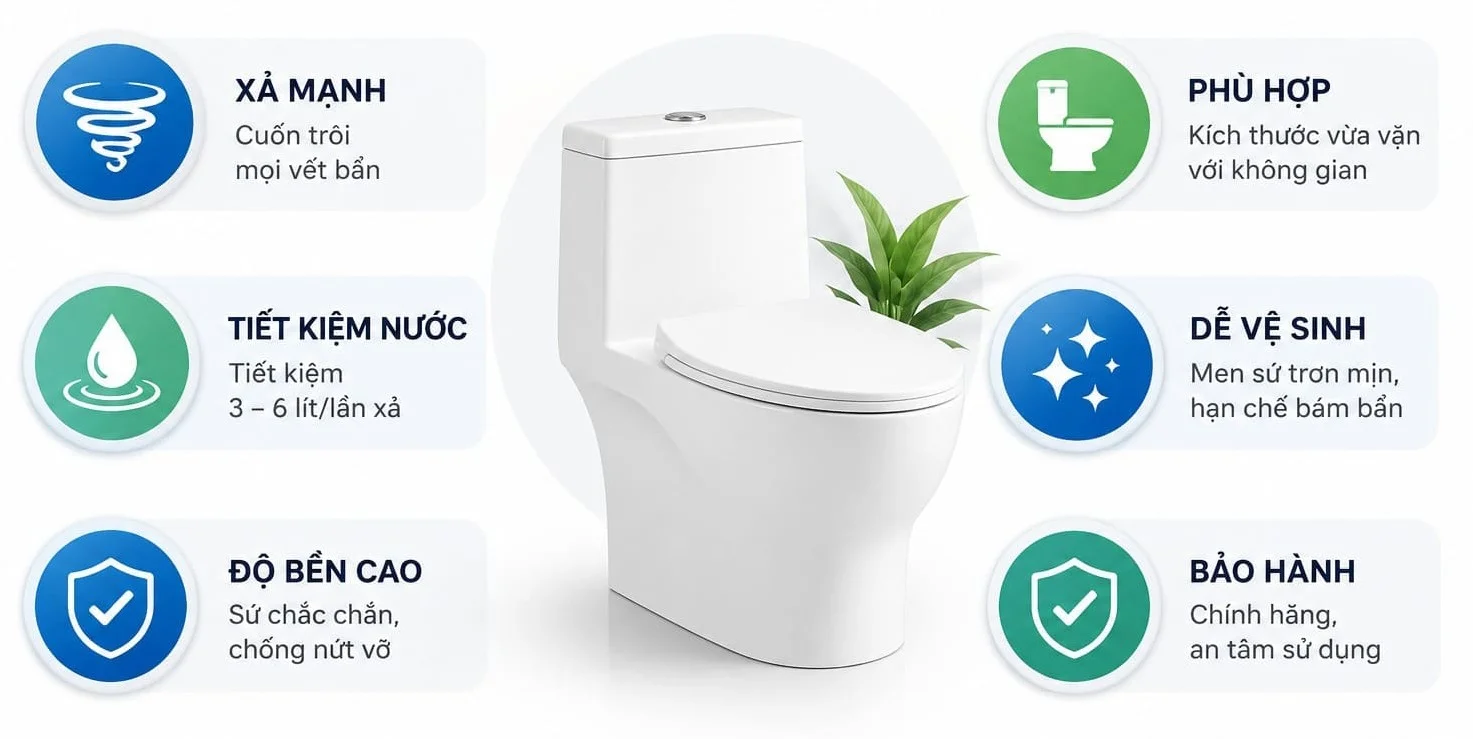 Những tiêu chí quan trọng khi chọn bồn cầu dưới 5 triệu