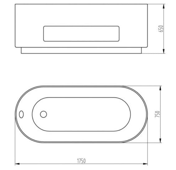 Bảng vẽ kỹ thuật Bồn tắm Nofer NL-601