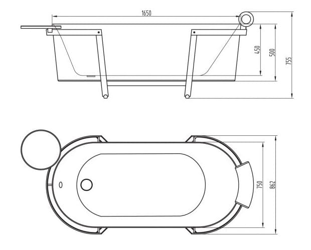 Bảng vẽ kỹ thuật Bồn tắm Nofer NL-602