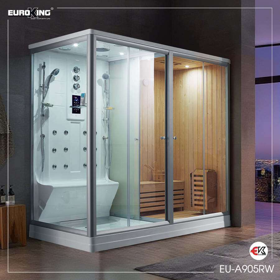 Phòng tắm xong hơi Euroking nâng tầm phòng tắm 