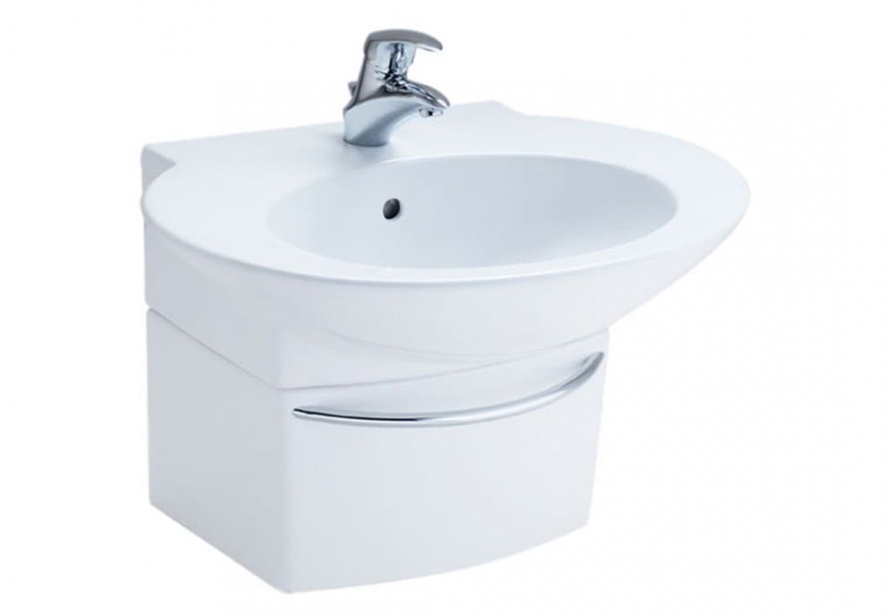 Chậu Rửa Lavabo COTTO SC01027 Charisma treo tường Chân Ngắn