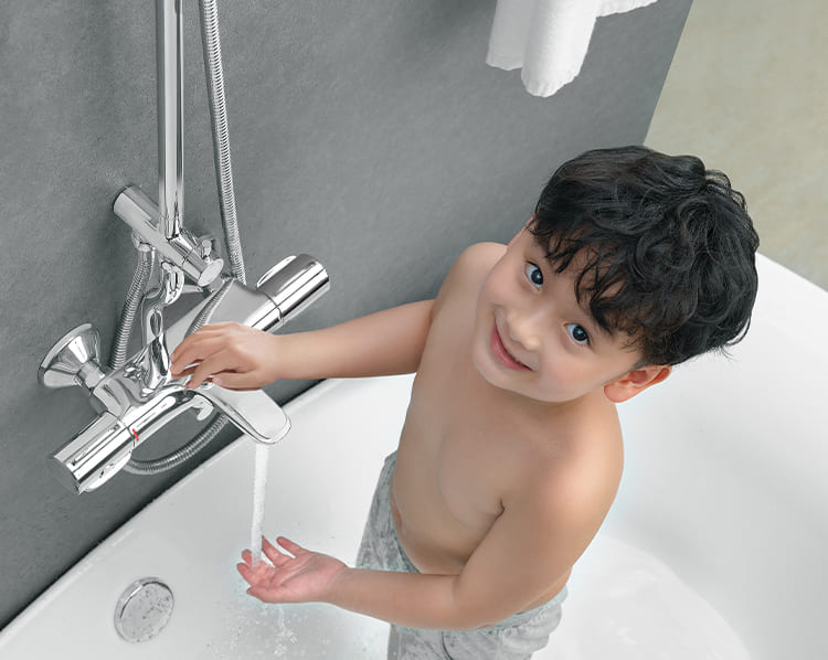 Sen tăm nhiệt độ inax BFV-3413T công nghệ tiết kiệm nước và an toàn